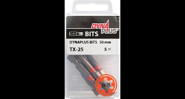 Dynaplus - Schroefbit - Torx 25 - 50mm - Oranje (5 stuks)