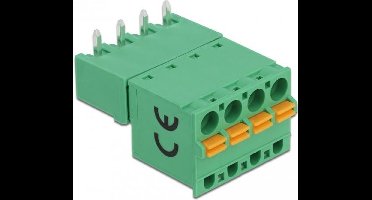 Eindblok ingesteld voor PCB 4 pin 5,08 mm toonhoogte horizontaal