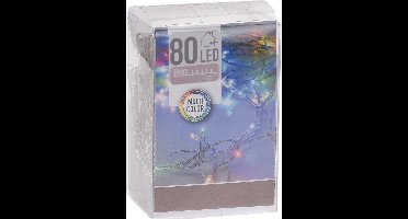 LED-verlichting 80 LED's - multicolor - op batterij