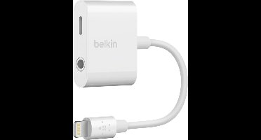 Belkin Audio & Oplaad Adapter met aux en lightning aansluiting Wit