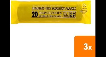 Komo - Huisvuilniszakken 60L - 3x 20 stuks