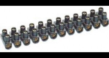 KLEMMENSTROOK NYLBLOC - CAPACITEIT 4 MM2 - 24 A - ZWART