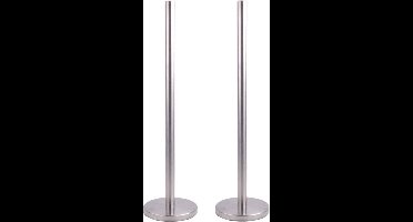 Svenska Living multipak van 2x stuks toiletpapier rollen houder 55 cm rvs voor 5 rollen