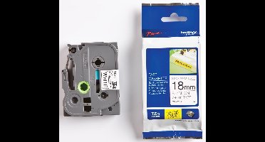 Laminated Tape for Labelling Machines Brother TZeS241 White/Black 18 mm x 8 m