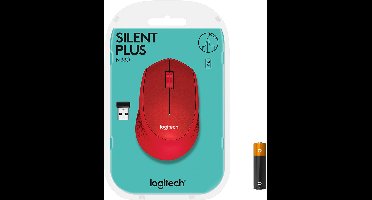 Logitech M330 Silent Plus - Draadloze Muis - Rood