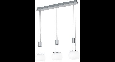 LED Hanglamp - Hangverlichting - Torna Maliba - 24W - 3-lichts - Warm Wit 3000K - Dimbaar - Rechthoek - Mat Nikkel - Aluminium