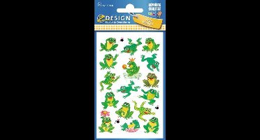 Avery Stickervel Kikker 7,6 X 12 Cm Papier Groen 32-delig