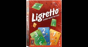 999 Games - Ligretto: Rood - Kaartspel - Iedereen speelt tegelijkertijd - Familiespel - Gezelschapsspel - Actiespel - Klein cadeautje