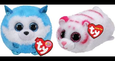 Ty - Knuffel - Teeny Puffies - Prince Husky & Tabor Tiger