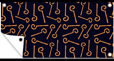 Tuinposter Sinterklaas - Staf Sinterklaas - Sint - 60x30 cm - Tuindoek