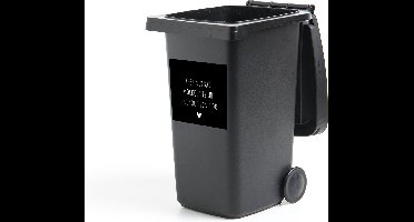 Container sticker Engelse quote The only bad workout is the one you didn't do zwarte achtergrond - 40x40 cm - Kliko sticker