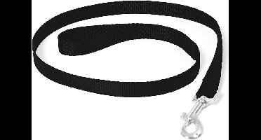 Duvo+ Nylon leiband Zwart 120 cm - 15 mm