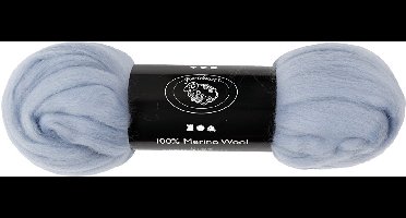 Merino Wol, dikte 21 my, ice blue, 100 gr/ 1 doos