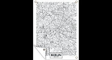 Tuin decoratie Kaart - Berlijn - Simpel - 30x40 cm - Tuindoek