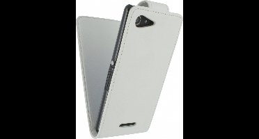 Sony Xperia E3 Hoesje - Xccess - Serie - Kunstlederen Flipcase - Wit - Hoesje Geschikt Voor Sony Xperia E3