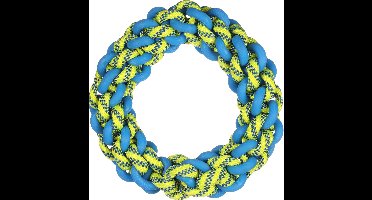 Flamingo Tofla - Speelgoed Honden - Hs Tofla Ring Blauw/geel L 23x23x5cm - 1st - 137673 - 1st