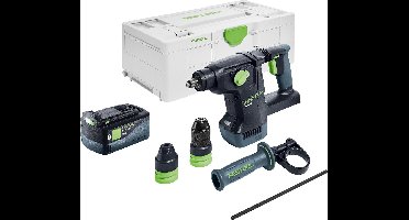 Festool KHC 18 EB-Basic accu combihamer 18 V 2,6 J SDS-Plus borstelloos + 1x accu 5,0 Ah + Systainer - zonder oplader