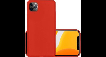 Hoesje - Geschikt voor Apple iPhone 12 Pro Max - Sterk & Shockproof - Hoes Cover - Siliconen Case - Rood