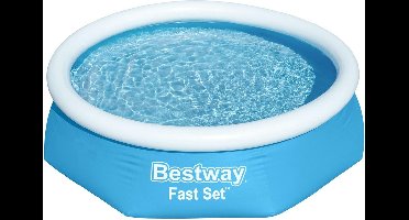 Bestway Fast Set Ø 244x61 Cm Rond Opblaasbaar Zwembad Blauw 1880 Liters