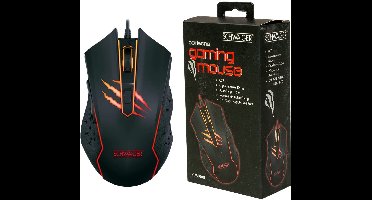 Schwaiger USB Gaming Muis RGB LED Verlicht Gamer Mouse 6 Knoppen dpi-Schakelaar