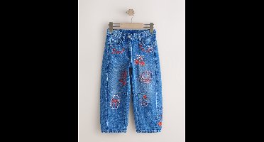 Next Geborduurde barreljeans