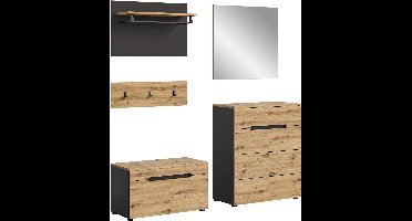 Canu garderobe opstelling eiken decor.