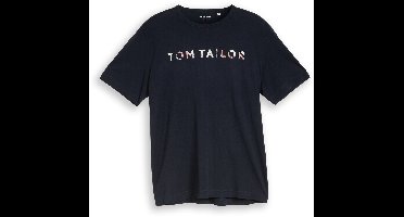 Tom Tailor - T-shirt met print - Maat S - sky captain blue