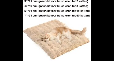 40*50cm Huisdierdekens Geschikt voor Kat of Hond,matten, Zitkussens Warmte Slaap Zacht en Comfortabel-Plush Bubble Fleece Huisdiermat - All-Season Warmte, Antislip en Schokbestendig, Effen Kleur Kussen voor Katten en Honden