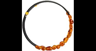 Barnsteen spiraal bar armband (Amber)