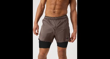 Björn Borg Performance Shorts 2 In 1 - heren sportbroek kort - grijs