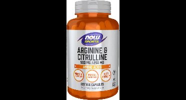 Now Foods Arginine 500mg & Citrulline 250mg (240 vcaps) Unflavoured - Aminozuren - Aminozuur-Mix