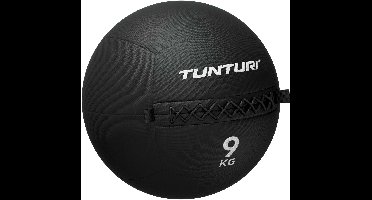 Tunturi Platinum Wall Ball - 9kg - Zwart - Incl. gratis fitness app