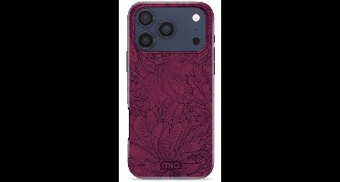 MIO Hoesje Geschikt voor Apple iPhone 17 Pro Max - Compatibel met MagSafe / Qi2 - Hard Shell Back Cover Case Berry Blooms
