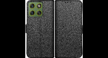 Just in Case hoesje geschikt voor Motorola Edge 70 Hoesje met Pasjeshouder - Bookcase Classic - Zwart