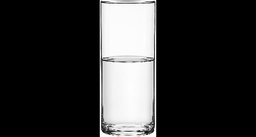 Home & Styling Bloemenvaas - Cilinder vorm - transparant - glas - 12 x 25 cm - rechte cilinder - boeketten - sierrtakken