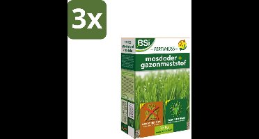 Fertimoss – Mosdoder & Gazonmeststof – Diepgroen en Egaal Gazon – 3,5 kg (45 m²) - Bulkverpakking - 3 stuks