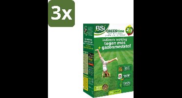 BSI – Organisch-Minerale Gazonmeststof – Indirecte Mosbestrijding – 4 kg (40 m²) - Bulkverpakking - 3 stuks