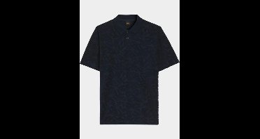 BOSS Orange Polo korte mouw Blauw Pe_Flower 10278318 01 50559233/404