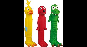 Flamingo Hondenspeelgoed Latex Dummie Klein - Rood/Geel/Groen -