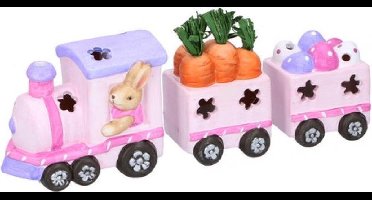 Arti Casa Speelgoedtrein Pasen Meisjes 38 Cm Klei Led Roze