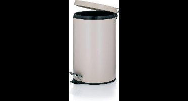 Kela Keuken Afvalemmer - Metaal - 12 l - Beige