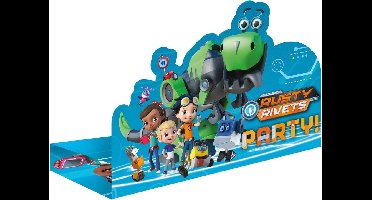 Nickelodeon Uitnodigingen Rusty Rivets 16 Cm 8 Stuks Blauw