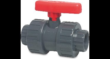 Mega Kogelkraan PVC-U 2" binnendraad 10bar DN50 grijs type Safe 625