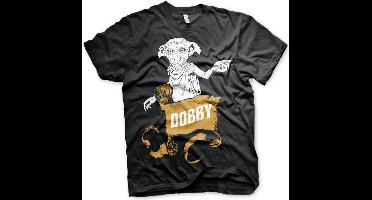 Harry Potter Dobby T-shirt zwart XL Katoen - Fan merch, Film, Hogwarts