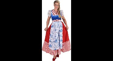 Delfts blauw Holland jurk lang - Maat S
