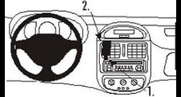 Brodit ProClip houder geschikt voor Renault Clio I 1999-2001 Center mount