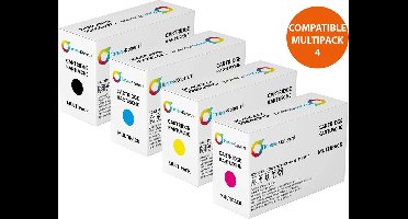 Set van 4x huismerk Toner voor Oki C510 C530 44469804 44469724 44469723 44469722 – Toner – CMYK – 5000 pagina's – Compatible C510DN C511DN C530DN C531DN MC561DN MC562DN MC562DNW Cartridge Patroon Vervangend Printer Tonercartridge