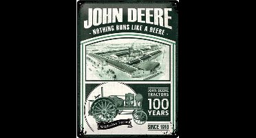 Wandbord - John Deere 100 years -30x40-
