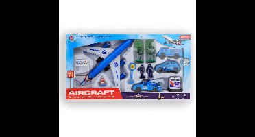 Jonotoys Speelset Luchthaven 12-delig Blauw