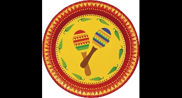 Boland - Decoratie > Borden - Mexicaanse borden 23cm 6 stuks